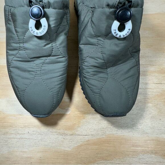 Rag and Bone Nylon Olive Green Slip-On Sneakers Women’s Size 6.5 - Picture 5 of 8